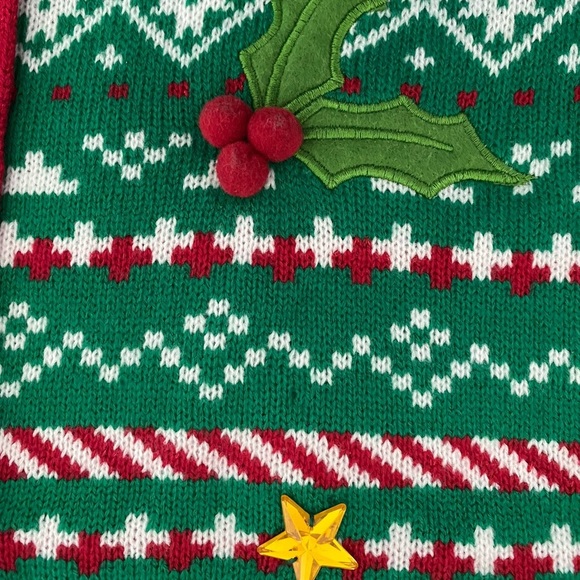 Blizzard Bay Unisex Ugly Christmas Sweater Pullover Candy Cane Stripe NWT Size L - Picture 5 of 9